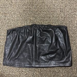 Black pleather tube top